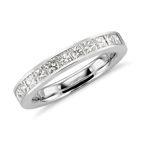 channel cut diamond wedding band